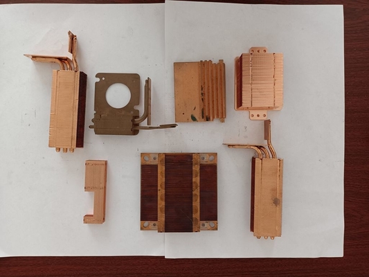Stamped 120 Degree Beam Angle Copper Cold Plate Heat Sink With Silver Color 10mm Copper Base