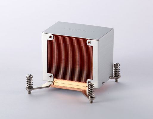 Electronic Stacked Aluminum Fin Copper Heat Pipe CNC Machined Heat Sinks