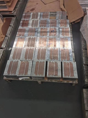 Custom Copper Skived Fins Aluminum Heat Pipe Heatsink With CNC Process