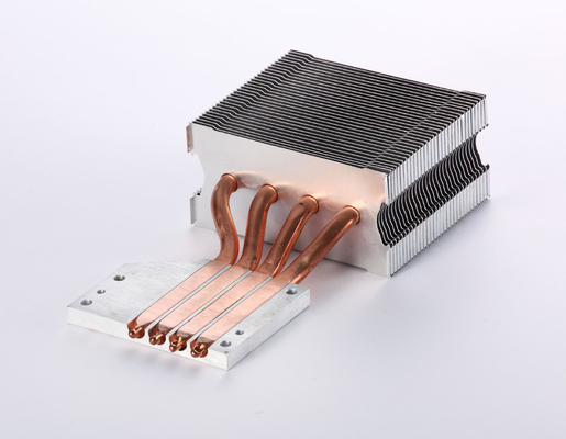 ISO9001 Copper Pipe Heat Sink Aluminum Plate Soldering Mill Finish Custom